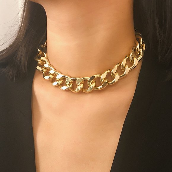 NEW Gold Unisex Cuban Link Chain Necklace 1 - Picture 13 of 14